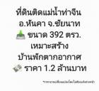 ขาย ที่ดิน ที่ดินติดแม่น้ำท่าจีน อ.หันคา จ.ชัยนาท 392 ตร.วา