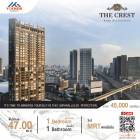 เช่า The Crest Park Residences ห้องตกแต่งหรูหรา มีอ่างอาบน้ำ วิวสวนจตุจักร ชั้นสูง