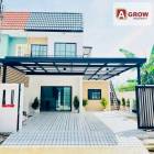 หมู่บ้านบัวทอง 4 ถนนบ้านกล้วย-ไทรน้อย หลังมุม ตกแต่งครบพร้อมเข้าอ