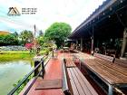 ที่ดินกาญจนบุรี 8-1-23 ไร่ พร้อมเรือนไทย + ร้านอาหาร + บึงบัว + บ่อปลาคราฟ และสิ่งปลูกสร้าง ร่มรื่น พร้อมดำเนินกิจการต่อ บรรยากาศเยี่ยม ในตัวเมืองใกล้ Robinson ห่างจากมอเตอร์เวย์ 6 กม. เท่านั้น